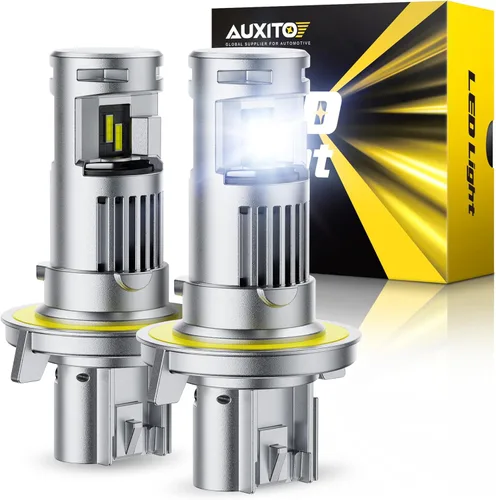 Miniatura 14 de AUXITO Bombillas LED H4 HeadIight 9003 HB2 de haz alto/bajo, 6500 K blanco frío, luces brillantes, Plug and Play, brillo elegante y futurista