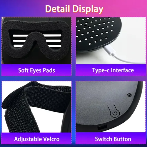 Miniatura 7 de Máscara LED COKOTEE con detección de gestos, luz LED, máscara facial iluminada para disfraz, cosplay, fiesta de disfraces, Halloween