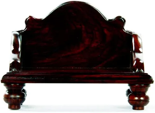 Miniatura 10 de Hastha Kalalu Moksha Teakwood Pooja Mandir para el hogar I Templo de madera maciza hecho a mano de primera calidad I Mantap Puja colgante de pared