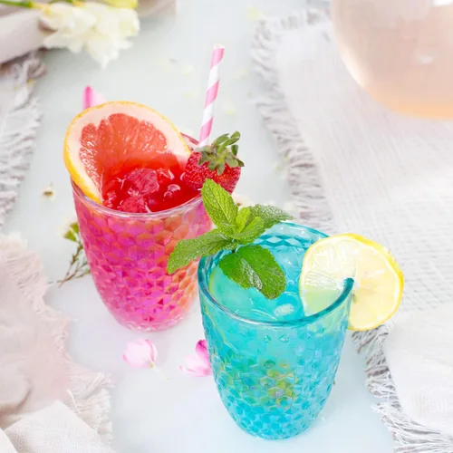 Miniatura 8 de BELLAFORTE Vaso corto de plástico Tritan inastillable, juego de 4, 12 onzas, vasos para beber Laguna Beach, vasos irrompibles para uso en interiores