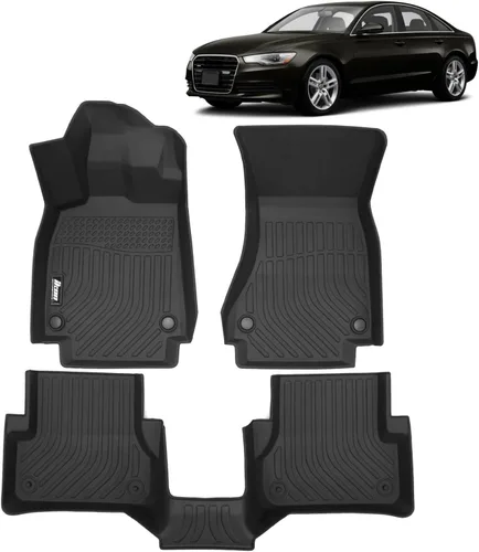 Miniatura 43 de FREEMOTOR802 Compatible con Ford Maverick 2.5L híbrido 2022-2025, alfombrillas de piso negras moldeadas en 3D, protección para 1ª y 2ª fila
