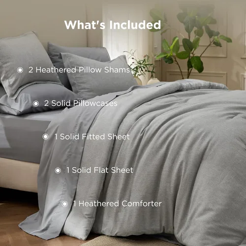 Miniatura 63 de Bedsure Juego de edredón Twin/Twin XL, ropa de cama suave beige para todas las estaciones, juego de cama teñido catiónico, 2 piezas, 1 edredón