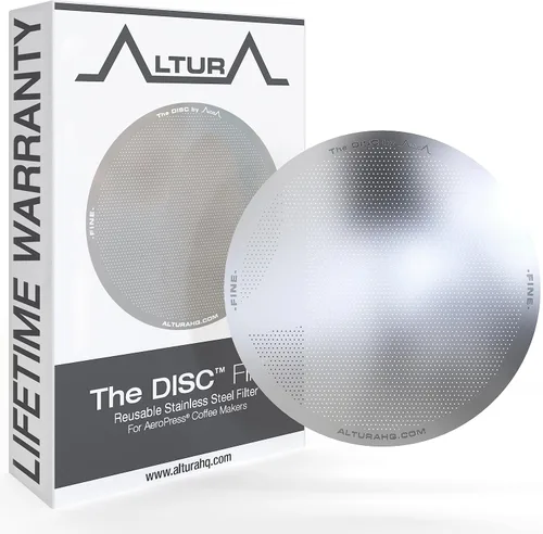 Miniatura 8 de ALTURA DISC FINE XL: Filtro prémium para cafeteras AeroPress XL + libro electrónico con recetas, consejos y más, acero inoxidable, lavable