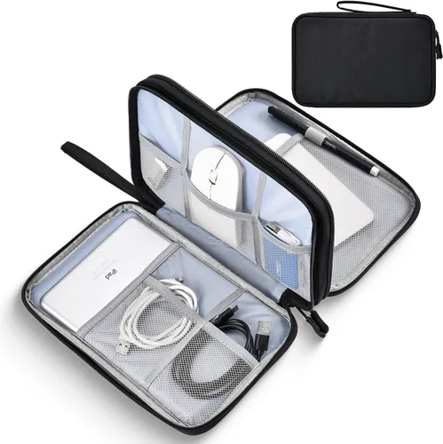 Miniatura 22 de CAAORDKSO Bolsa Organizadora de Electrónicos para Viaje, Estuche Pequeño Organizador de Cables Impermeable, Bolsa de Accesorios, Estuche Electrónico
