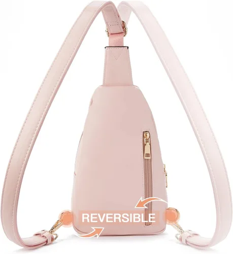 Miniatura 152 de Telena Riñonera pequeña para mujer, de cuero, cangureras, bolsa de pecho para mujer