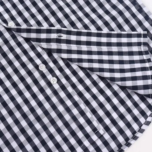 Miniatura 6 de Spring&Gege Camisas de vestir de manga corta para niños Uniforme formal tejido sólido