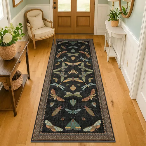 Miniatura 13 de Hazo Haus Alfombra de Baño Bohemia Lavable 2x3, Alfombras Pequeñas para Cocina, Tocador, Puerta Principal Entrada Interior, Antideslizante Pelo Bajo