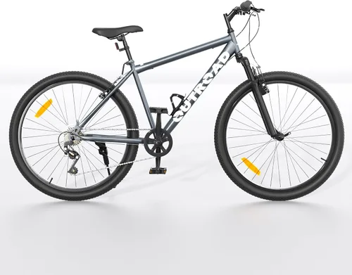 Miniatura 10 de Outroad - Bicicleta de montaña de 26 pulgadas, 7/21 velocidades/acero de alto carbono/marco de grado de aviación, freno de disco dual/V, bicicleta