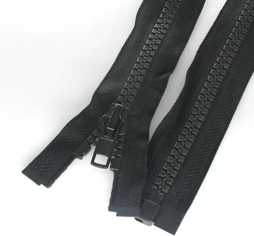Miniatura 5 de Leekayer 2 cremalleras separadoras #5 de 27 pulgadas para abrigos de costura, chaqueta de cremallera, 26.8 in, cremalleras de plástico moldeado Negro