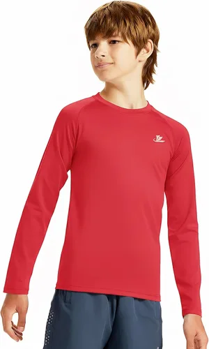 Miniatura 2 de DEVOROPA Camiseta térmica de compresión para niños y jóvenes, camiseta interior de manga larga de forro polar para fútbol y béisbol