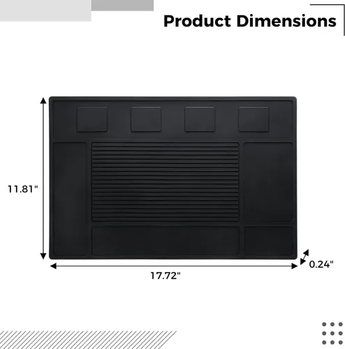 Miniatura 5 de yeesport Tapete organizador de herramientas de peluquería, almohadilla de silicona flexible para herramientas de peluquería, almohadilla magnética