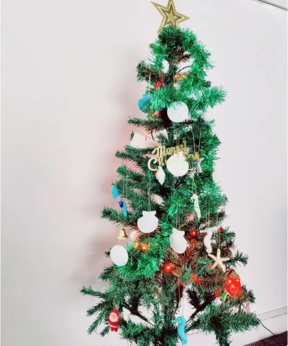 Miniatura 8 de 30 piezas de adornos de estrella de mar de resina, caballito de mar, sanddollar, concha y conchas marinas con cuerda para árbol de Navidad, adornos