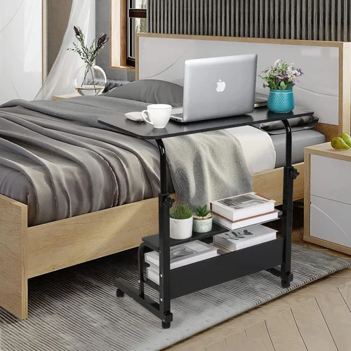 Miniatura 6 de Escritorio universal movible mesa para espacios pequeños almacenamiento conveniente escritorio portátil computadora escritorio ajustable casa