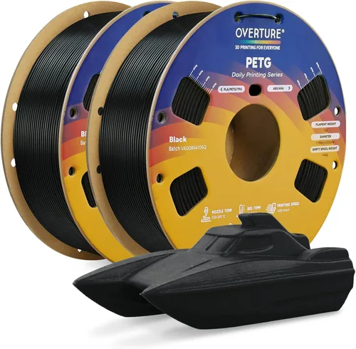Miniatura 16 de OVERTURE - Filamento PETG de 1/16 de pulgada (1.75 mm) para impresora 3D y FDM, bien enrollado, duradero, carrete de 4.4 libras, dureza firme