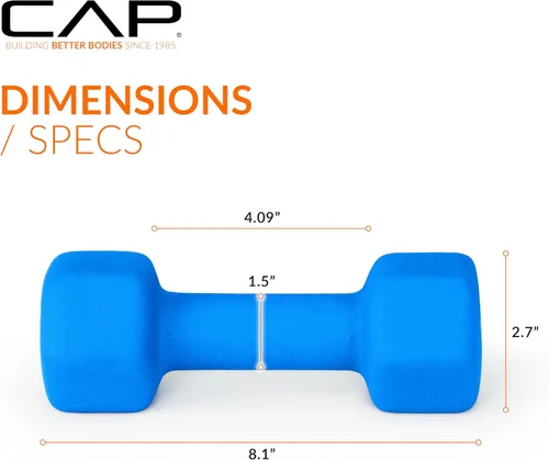 Miniatura 3 de CAP Barbell Neoprene Dumbbell Weights Pairs & Sets Color Series