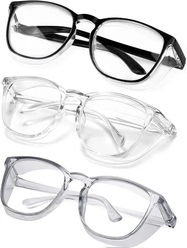 Miniatura 32 de SQIMZAR - Lentes de seguridad para mujeres, para enfermeras, lentes protectores, lentes de seguridad antivaho Púrpura claro+rosa claro