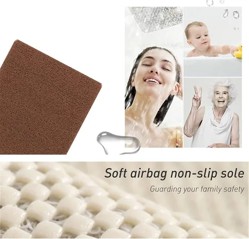 Miniatura 4 de Secure Mat, tapete antideslizante para bañera, lo último en antideslizante, tapete de ducha para bañera, ducha, baño (beige, 15.75 x 23.62 pulgadas)