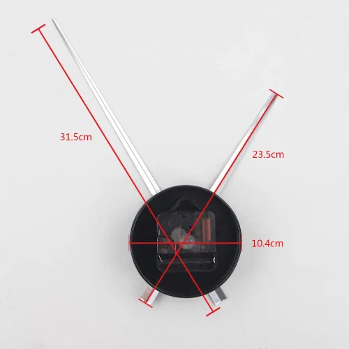 Miniatura 2 de Timelike - Agujas de reloj 3D grandes para bricolaje, reloj de pared con mecanismo de cuarzo, accesorios de arte decorativo (negro)