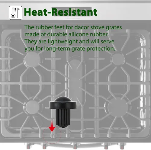 Miniatura 2 de 5304475129 Piezas de repuesto para patas de goma de rejilla para estufas de gas Frigidaire, rejilla de estufa Frigidaire, patas de goma para estufas