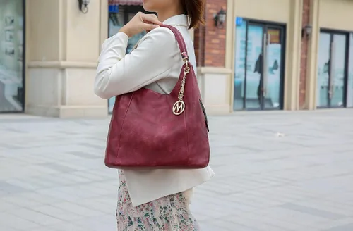Miniatura 3 de MKF Collection Monederos Hobo para mujer - Bolso de cuero PU Bolso de hombro Hobo para mujer - Asa superior de moda