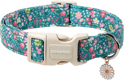 Miniatura 36 de DOGWONG Collar de Algodón Navideño para Perro, Collar de Perro Rojo de Papá Noel, Collares Duraderos para Mascotas de Fiestas Navideñas, Lindo Rojo