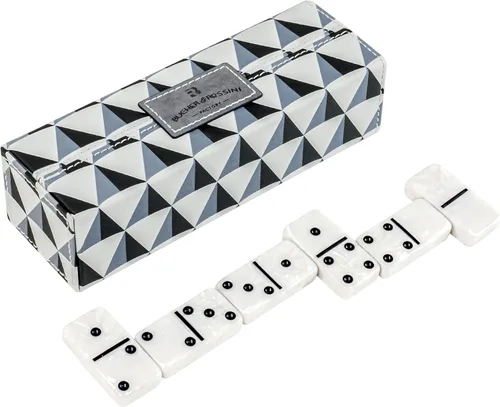 Miniatura 7 de Juego de dominó para adultos, juego de dominó doble de 6, 28 fichas blancas marmoleadas jumbo, juego de dominó para adultos y niños, juegos de mesa