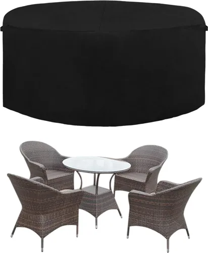 Miniatura 17 de Easy-Going Funda resistente 600D para muebles de patio, juego de mesa y silla rectangular al aire libre, funda impermeable para exteriores