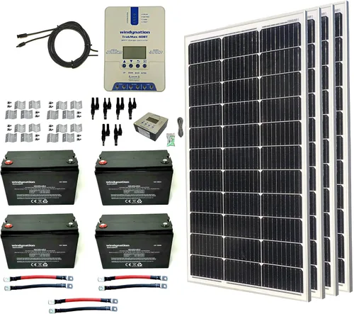 Miniatura 14 de WindyNation Kit de panel solar monocristalino de 400 vatios con controlador de carga solar TrakMax MPPT 40A + kit de medidor remoto