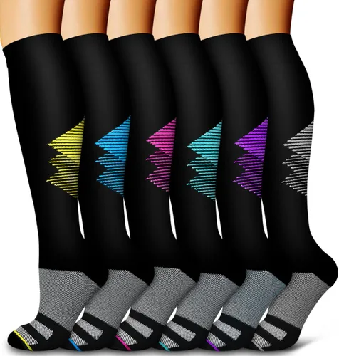 Miniatura 96 de 6 Pack Copper Compression Socks for Women and Men Circulation-Best Support for Medical, Running,Nursing,Athletic