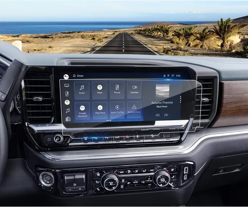 Miniatura 8 de Protector de pantalla GMC Sierra 1500 2022-2026, para Protector de pantalla Silverado 1500 2022-2026, panel de instrumentos de 12.3 pulgadas, vidrio