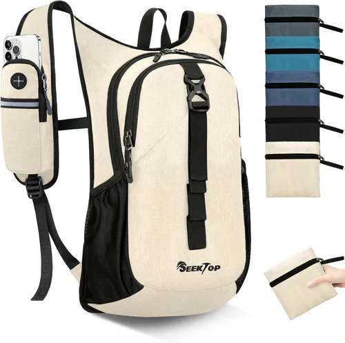 Seektop - Mochila pequeña de 15L para senderismo para mujeres y hombres, mochila ligera y plegable para senderismo con bolsillo para teléfono para