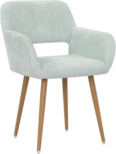 Miniatura 20 de KCC Sillas Pequeñas y Modernas con Brazos para Comedor 1 Pieza, Asiento Lateral Tapizado en Terciopelo de Mediados de Siglo Club para Invitados