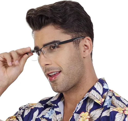 Miniatura 2 de Paquete de 4 lentes de lectura para hombres, lectores de computadora con bloqueo de luz azul, anti rayos UV, fatiga ocular/deslumbramiento, lentes
