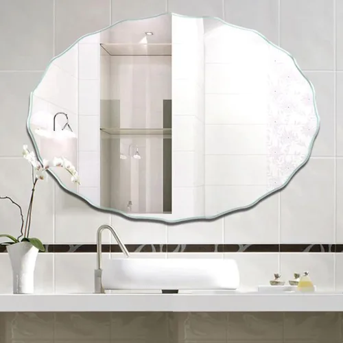 Espejo de tocador ovalado, espejo de pared sin marco, espejo decorativo para sala de estar, baño, dormitorio, espejo de tocador grande, dos tipos de