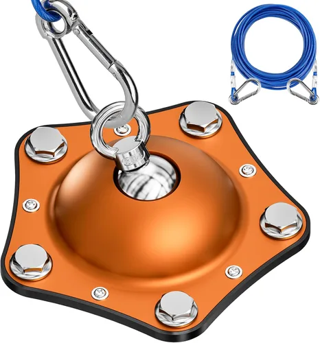 Miniatura 11 de Cable de amarre para perros y estaca para acampar al aire libre, anclaje giratorio de 360°, con cable resistente de 20 pies, el corredor de perro