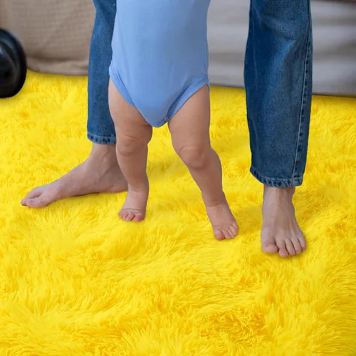 Miniatura 38 de Dssimo - Alfombra superesponjosa para la habitación, alfombra de área moderna, pequeña, suave y acogedora de felpa para niños, niñas y adolescentes