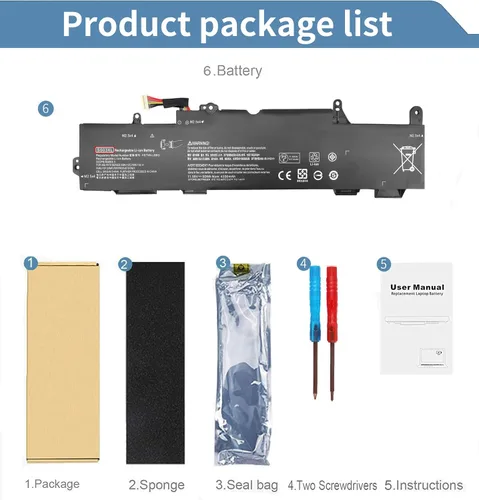 Miniatura 6 de SS03XL 933321-855 - Batería para portátil HP EliteBook 840 830 735 745 G5 G6, EliteBook 730 740 836 846 G5, ZBook 14U G5 G6 SS03050XL HSN-113C-4