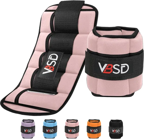 VBSD Pesas de tobillo ajustables para hombres y mujeres, 2, 4, 6, 8, 10 libras, 1 par de correas de peso para piernas, juego de pesas de tobillo con
