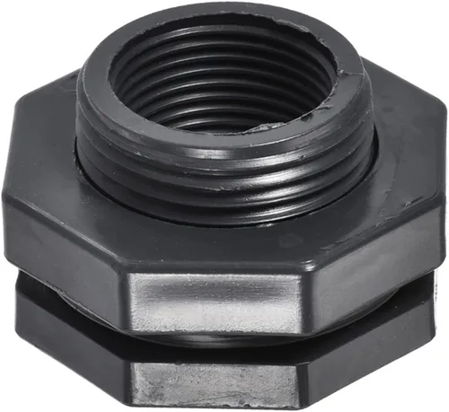Miniatura 15 de M METERXITY Paquete de 2 accesorios de mamparo de PVC – Conector de tanque de agua de doble rosca, con junta de silicona, para acuarios