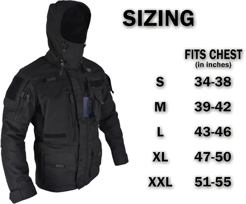 Miniatura 2 de Chaqueta táctica del ejército con capucha de múltiples bolsillos, abrigo de caza Molle militar, chaquetas de concha dura, ropa de abrigo