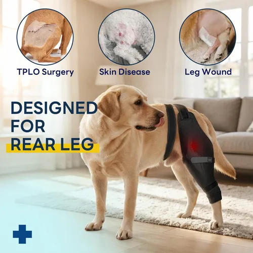 Miniatura 3 de Funda para perro para patas traseras para dejar de lamer, manga de recuperación quirúrgica mejorada para heridas de piernas traseras y traseras