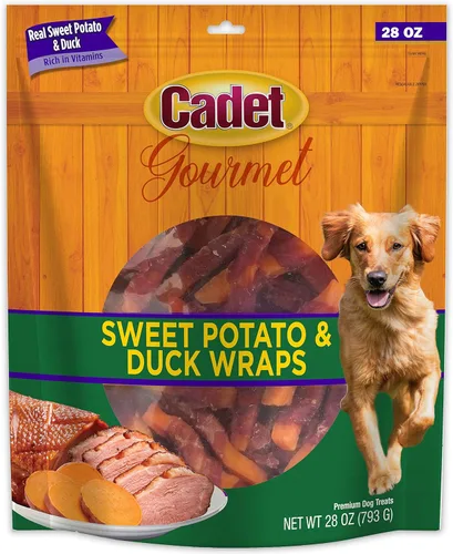Cadet Envolturas Gourmet de Batata y Pollo Masticables de Ingredientes Limitados para Perros, Golosinas de Entrenamiento Saludables y Naturales para