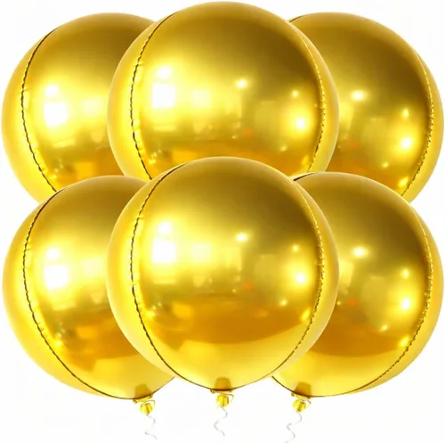 Miniatura 22 de KatchOn, Globos de papel aluminio de color rosa claro, 22 pulgadas, paquete de 6 unidades, globos de Mylar rosa claro para decoraciones de Navidad
