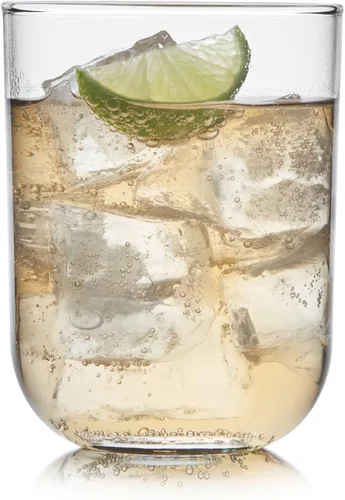 Miniatura 10 de Libbey Blue Ribbon - Juego de 8 vasos de cristal con forma de cuatro hoyuelos inspirados en artesanos, aptos para lavavajillas, para cenas, fiestas