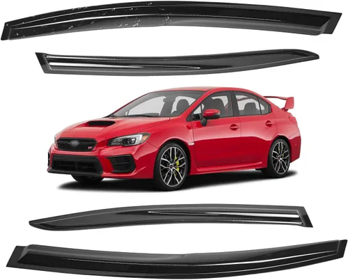 Miniatura 46 de Viseras para ventanas para Mazda 3 Sedán 4 puertas 2004 2005 2006 2007 2008 2009 estilo JDM Mugen, deflector de viento, protector solar y de lluvia