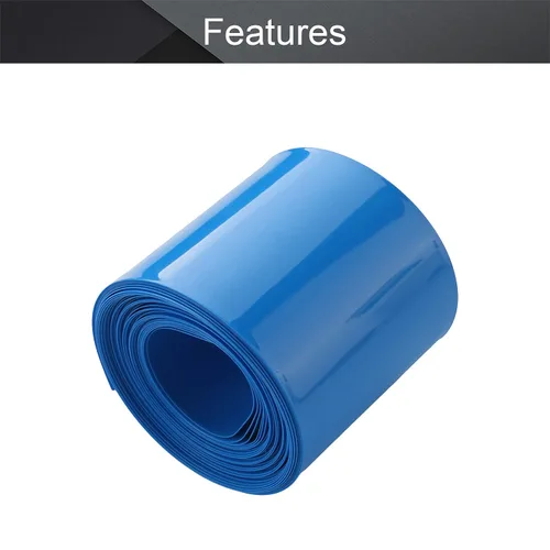 Miniatura 3 de Othmro Kit de tubos termorretráctiles de batería de 18.04 pies, tubo termorretráctil de PVC de aislamiento de ancho de 2.17 pulgadas, tubo de Azul