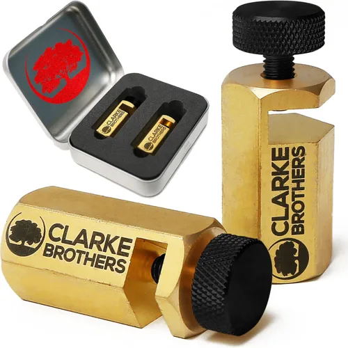 Clarke Brothers Medidor de banda de rodadura de 2 piezas para marcos convencionales cuadrados o cuadrados de carpintería – Juego de medidores de
