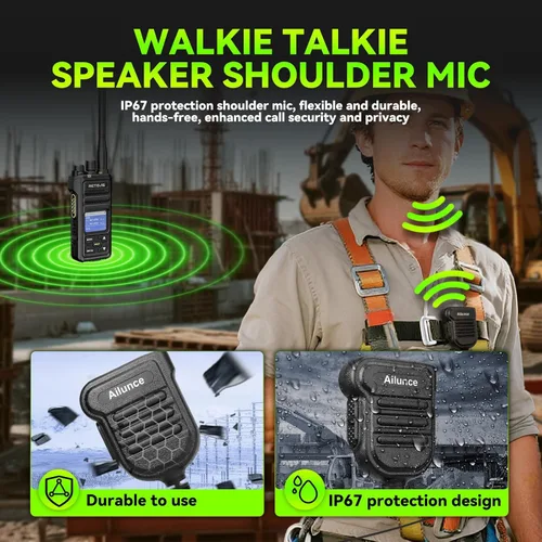 Miniatura 7 de Retevis NR30S Radio de 2 vías de largo alcance, IP67 radios bidireccionales impermeables con micrófono, cancelación de ruido, 2800 mAh, llamada