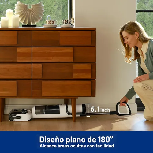 Miniatura 3 de Tineco Floor ONE Stretch S6 - Aspiradora inalámbrica en seco y húmedo, trapeador inteligente de 180°, 40 minutos de larga duración de 158 ℉ Flashdry