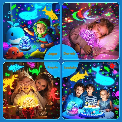 Miniatura 6 de Luces sensoriales para niños, máquina de sonido para niños, proyector de luz nocturna, juguetes sensoriales para niños con autismo, juguetes